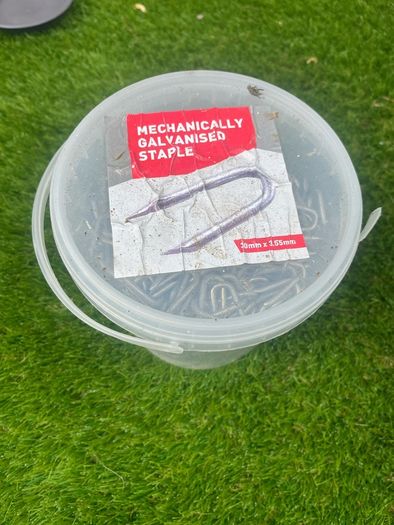 Galvanised staples
