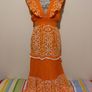 RIVER ISLAND Orange floral frill detail beach maxi dress, NEW WITH TAGS Image 3
