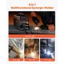 MIG Welder, 160A Synergic Mig Welding Machine, 4-in-1 Gas MIG/Flux Core MIG/Stick/Lift TIG Multi-Process Welder Machine with IGBT Inverter Technology and LCD Screen Display Image 2