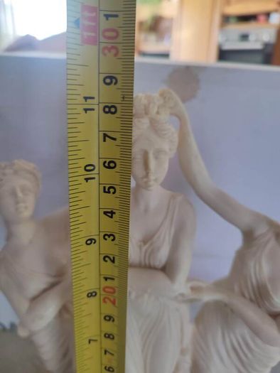 Greek Roman Plaster Sculpture 3 Women Holding Hands  Sculpture