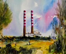 poolbeg walk watercolour