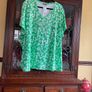 SAMOON  Further Reduced.   New Top In Emerald Green And White With A Diamonte Motif . Length Is 30 Inches Image 4