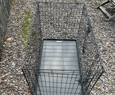 Medium Dog Cage. 36 inch Folding 2 Door Dog Crate .
