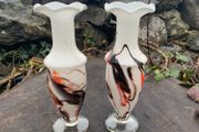 Vintage opaline glass vases