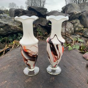 Vintage opaline glass vases