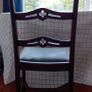 Pair vintage Georgian style ribbon back dining chairs Image 2