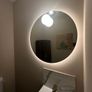 IKEA round LED bathroom mirror Faxalven Image 2