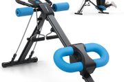Ab Machine, Abs Workout Equipment, Adjustable Ab Trainer Machine for Abs Workout at Home Gym, Foldable, Knee Protection