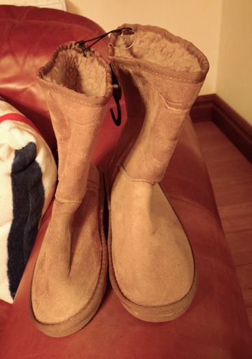 Faux Fur Lined Boots 4 Uk, 37 Euro (brand New).