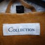 Ladies Leather Vintage tan and white leather coat Image 2