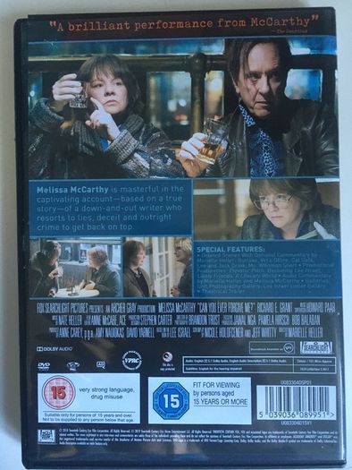 Can You Ever Forgive Me? [2018] Melissa McCarthy & Richard E. Grant [Movie DVD]