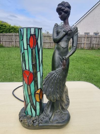 Tiffany-style stained-glass lamp