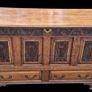 Jacobean Revival Carved Oak Coffer. Image 2