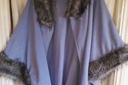 Blue Fur Trimmed Cape