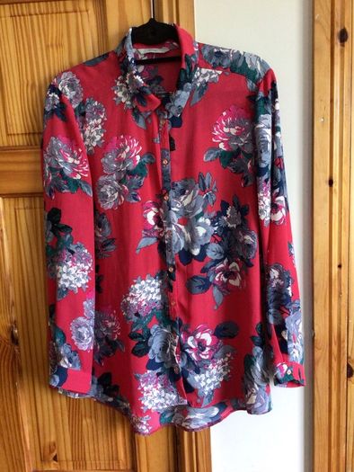 George Ladies deep pink floral long sleeve blouse size 20 includes Postage
