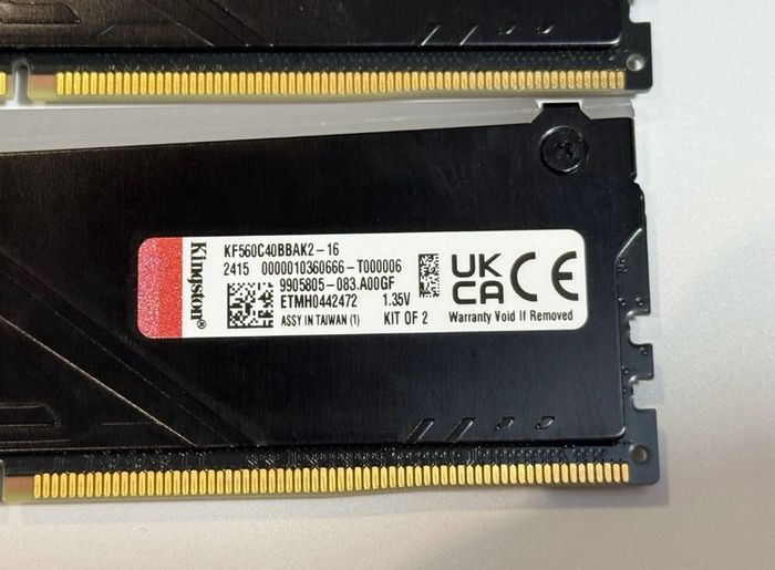 Ddr5 Ram 16gb (2x8gb) Cl40 6000mhz Kingston Fury Rgb Xmp Desktop