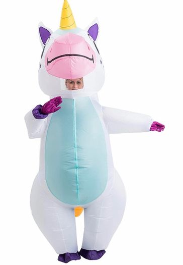 Inflatable Costume Unicorn Full Body Unicorn Air Blow-up Deluxe Halloween Costume - Adult Size (MULTIPLE COLOURS)