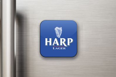 Harp Lager Fridge Magnet (50mm x 50mm)