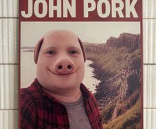 Free John Pork Tin Metal Sign