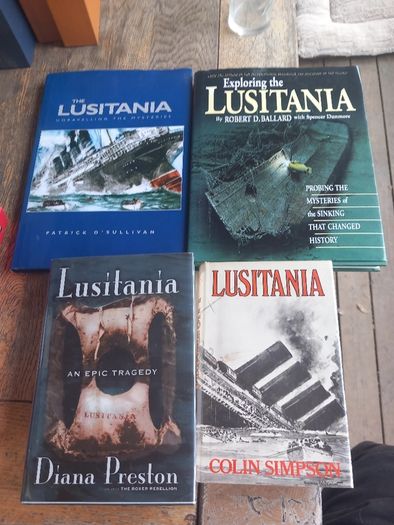 4 as new hardbacks on Lusitania, D18 post 10e