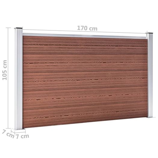 Garden Fence WPC 353x106 cm Brown