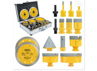 15pce Diamond Tile Cutting Set - Drill and SDS