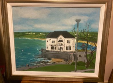 Portrush oil painting free postage