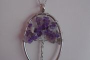 Amethyst Tree of Life pendant. Jewellery, Necklace,February birthstone