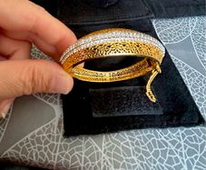 925 Silver Bracelet with Gold Plating