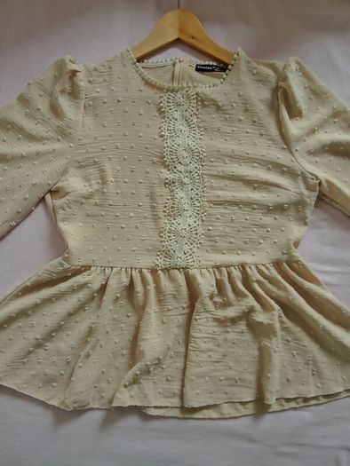 Beige blouse casual long sleeve, blouse,  summer , light material