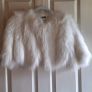 United Colours of Benetton White Faux Fur Jacket Image 3