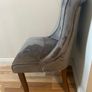 Grey velvet dining chairs x 2 Image 2