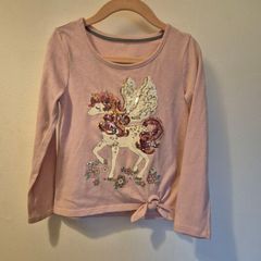 unicorn sequin long sleeve t-shirt 3-4