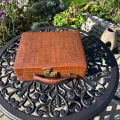 Antique Leather Jewellery Box