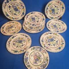 Set of 10 Masons Ironstone Regency dinner plates