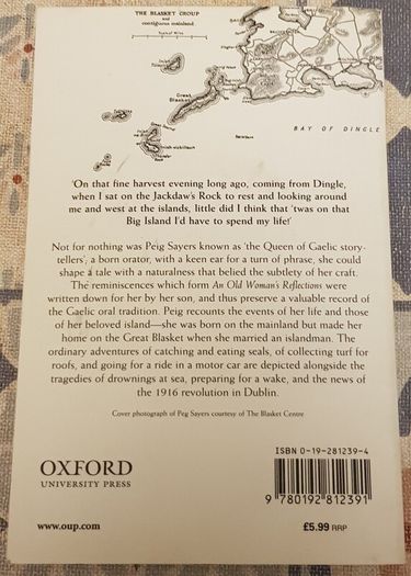 An Old Woman's Reflections: The Life Of A Blasket Island Storyteller by Peig Sayers