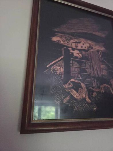 Authentic Maloney Signs Co. Clare Engraved Copper Art (Set of 2) - Rural Scenes