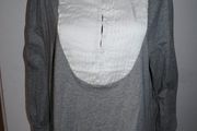 Rowen Avenue grey cream blouse size XL UK18 EU46 Postage included
