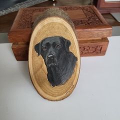 Dog painting labrador