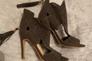 High heels dark green size 3/36- new