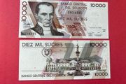 Ecuador  10,000 Sucres  1999  ( uncirculated )
