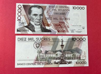 Ecuador  10,000 Sucres  1999  ( uncirculated )