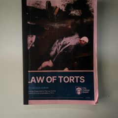 City Colleges 2026 Law of Tort Manual