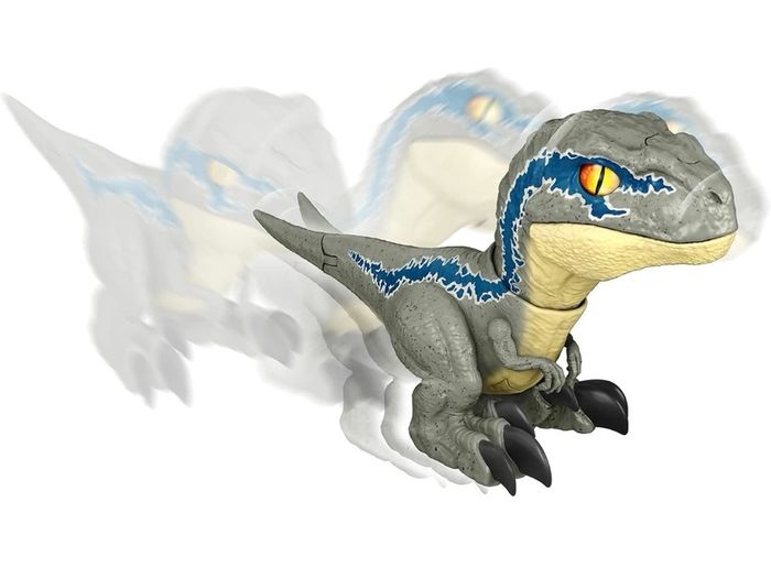 Jurassic World Dominion Uncaged Rowdy Roars Velociraptor Beta Dinosaur Action Figure, Toy Gift with Interactive Motion and Sound Touch Response