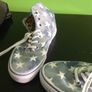funky vans high tops with cool US flag stars print. Image 3