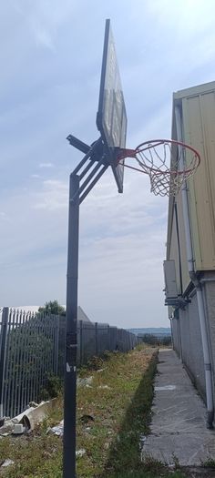 Basketball stand and hoop