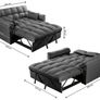 Black Velvet Pull-Out Corner Sofa Bed Best price in Ireland Image 6