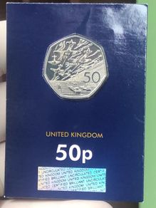 RARE  50p 2019 75th Anniversary D-day 2019 Change checker in blister slip