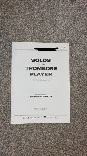 Solos for the Trombone Player by Henry C Smith