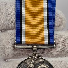 WWI 1914-1918 Silver Medal 112314 PTE. F. W. MARSHALL R. A. M. C. 33.7 Grams Sterling Silver